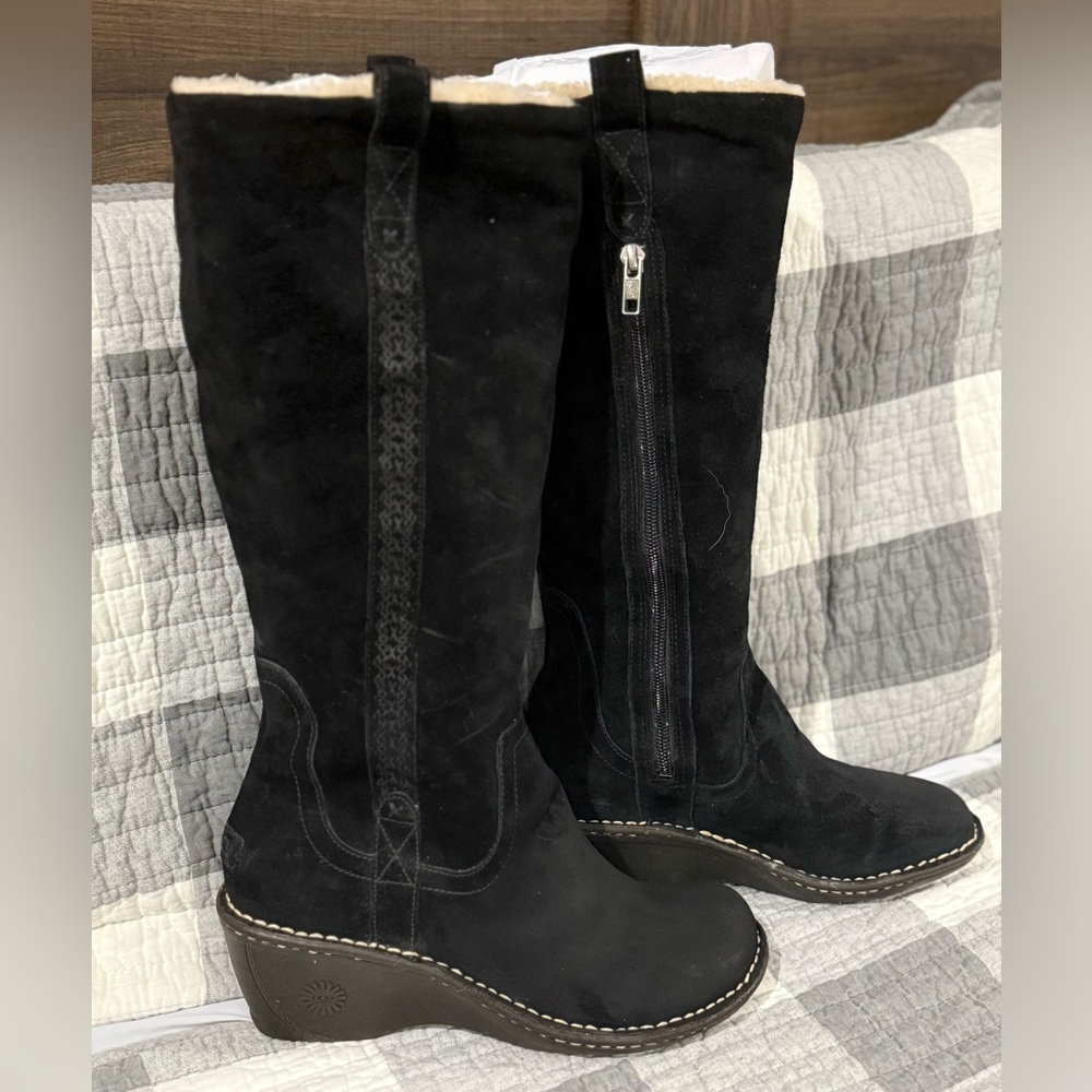 UGG Hartley Tall Wedge Boots- Discontinued- Rare